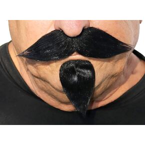 Realistic Napoleon III Imperial Fake Mustache and Goatee Beard, Self Adhesive Costume Facial Hair in Saudi Arabia