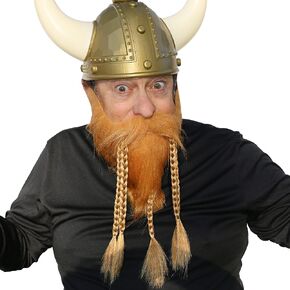 City Costume Wigs Realistic Self Adhesive Fake Viking Beard Professionally Pre-Styled Braided Beard - 6 Natural Colors in Saudi Arabia