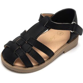 Luffymomo Girls Summer Sandals,Closed Toe Slides Outdoor/Indoor Shoes for Toddler/Little Kid