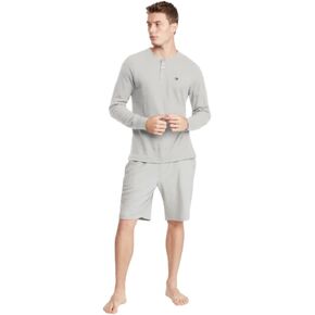 Tommy Hilfiger Waffle Lounge Long Sleeve Henley in Saudi Arabia