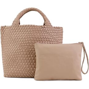 Women Tote Bag Large Neoprene Tote Bag Fashion Woven Bag Neoprene Tote Handbag Roomy Shoulder Bags for Beach, Gym, Travelling