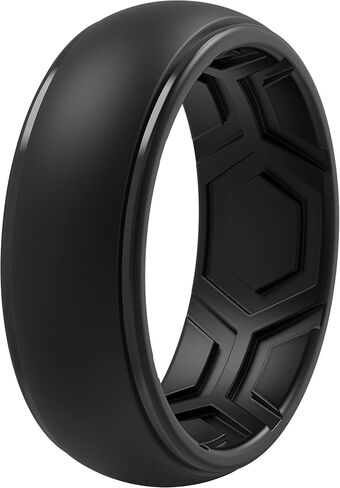 حلقات سيليكون ThunderFit للرجال - 7 حلقات / 4 حلقات / حلقة واحدة - أشرطة خطوبة مطاطية قابلة للتنفس - عرض 8.4 مم - سمك 2.2 مم in Kuwait