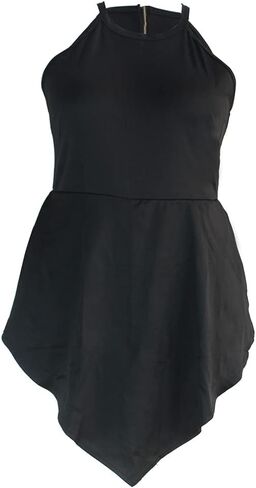 ANICECUT Plus Size Rompers for Women Pants Casual Summer Sexy Halter Neck Jumpsuit Shorts Sleeveless Dressy Elegant in Saudi Arabia