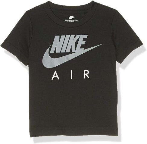 Nike Kids Baby Boy's Air Logo Short Sleeve Graphic T-Shirt (Toddler) Black 4T Toddler in Saudi Arabia