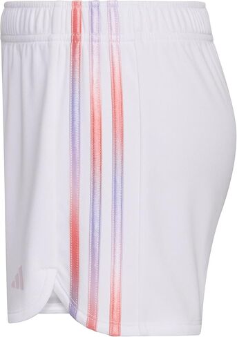 adidas Girls' Big Aeroready Elastic Waistband Gradient 3-Stripes Pacer Lined Mesh Shorts in Saudi Arabia