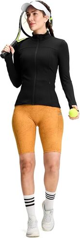 سترات الجري النسائية من QUEENIEKE، سترة رياضية للتمرينات الرياضية، سترة رياضية بسحاب كامل للنساء، بلوزة اليوغا in Kuwait