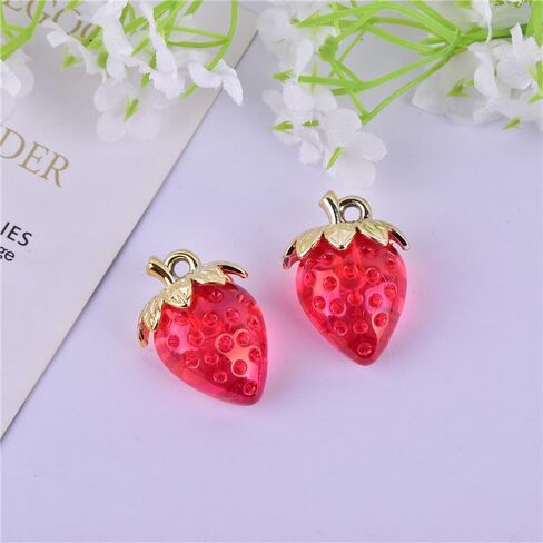 Red Strawberry Earrings Funny Sweet 3D Strawberry Drop Dangle Earring,Resin Simulated Strawberry Earrings Lightweight Acrylic Fruit Jewelry for Women Girls in Kuwait