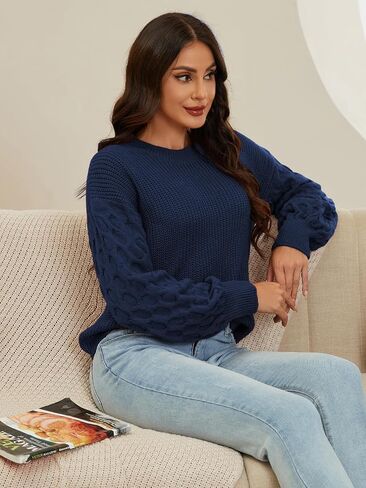 سترات MixShe النسائية موضة خريف 2023 سويت شيرت للنساء قمصان بياقة دائرية وأكمام طويلة سترة غير رسمية عصرية in Kuwait