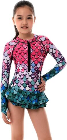 YOLIPULI Women and Girls Matching Swimsuit: Long Sleeve One Piece Rash Guard Bathing Suit UPF 50+ (Please Order Separately) in Saudi Arabia