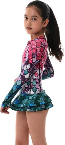 YOLIPULI Women and Girls Matching Swimsuit: Long Sleeve One Piece Rash Guard Bathing Suit UPF 50+ (Please Order Separately) in Saudi Arabia