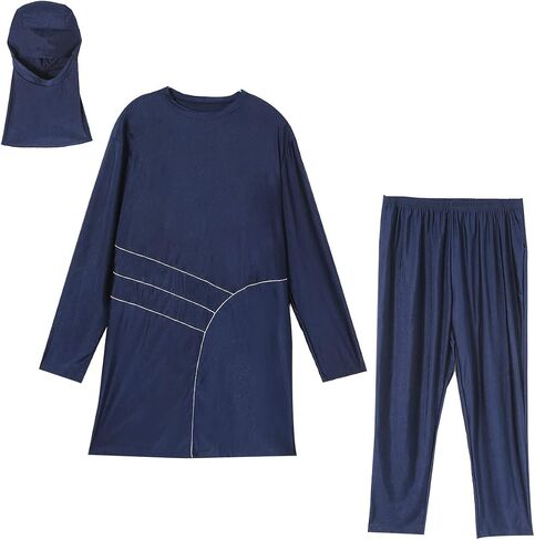 ملابس سباحة إسلامية بمقاس كبير للنساء من Rash Guard، سروال علوي مع حجاب/قبعة in Kuwait
