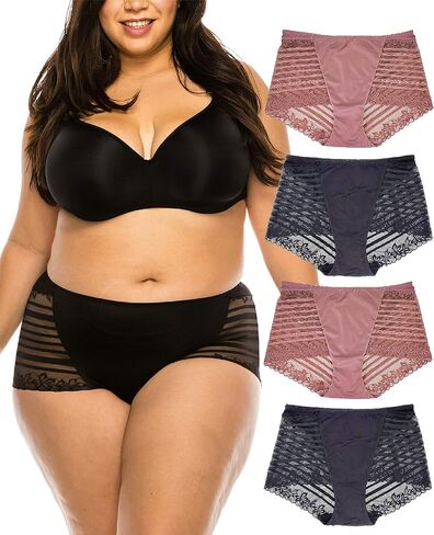 Lace Boy Shorts Underwear for Women Small to Plus Size Sexy Panties in Saudi Arabia