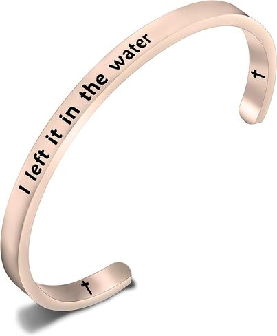 Baptism Gift For Women I Left it in The Water Cuff Bracelet Adult Baptism Gift, Baptized Bracelet for Teen Girl in Kuwait