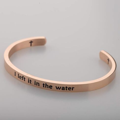 Baptism Gift For Women I Left it in The Water Cuff Bracelet Adult Baptism Gift, Baptized Bracelet for Teen Girl in Kuwait