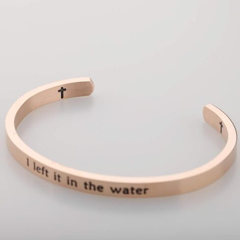 Baptism Gift For Women I Left it in The Water Cuff Bracelet Adult Baptism Gift, Baptized Bracelet for Teen Girl in Kuwait