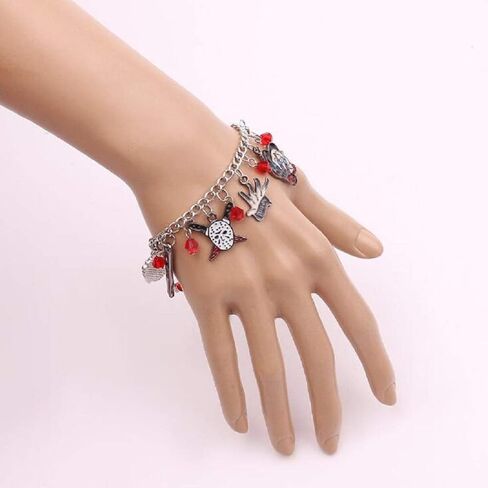 ABONDEVER Freddy Krueger Jason Bracelet American Horror Movies Classic Story Horror Cosplay Charm Bracelet Fans Jewelry for Men Women Girls in Saudi Arabia