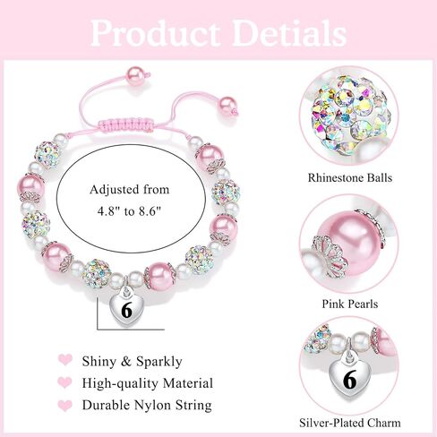 PINKDODO Birthday Gifts for 4-10 Year Old Girl Bracelet Jewelry Gifts in Saudi Arabia