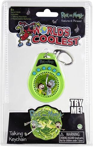 World's Coolest Rick and Morty Talking Keychain,Multi,Miniature in Kuwait
