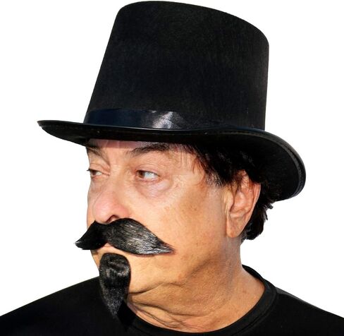 Realistic Napoleon III Imperial Fake Mustache and Goatee Beard, Self Adhesive Costume Facial Hair in Saudi Arabia