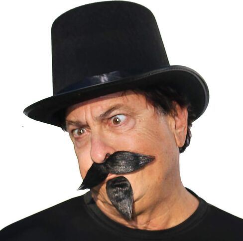 Realistic Napoleon III Imperial Fake Mustache and Goatee Beard, Self Adhesive Costume Facial Hair in Saudi Arabia