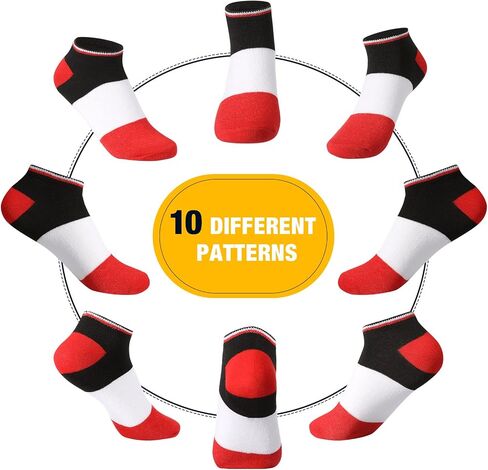 Mepase 100 Pairs Men Ankle Socks Low Cut No Show Socks Anti Slid Athletic Casual Socks in Assorted Patterns for Men Teen Boys in Saudi Arabia