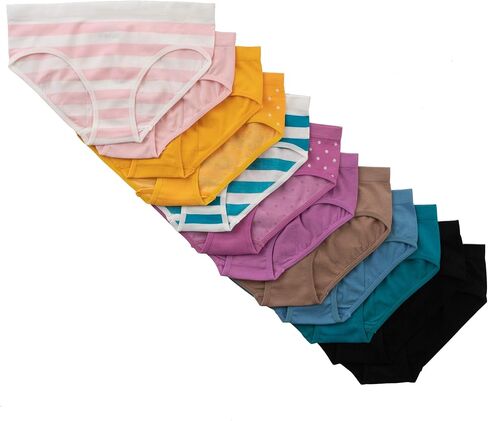 مجموعة Alyce Ives Intiments مكونة من 12 بيكيني نسائي بدون خياطة مع نقاط وخطوط منقطة in Kuwait