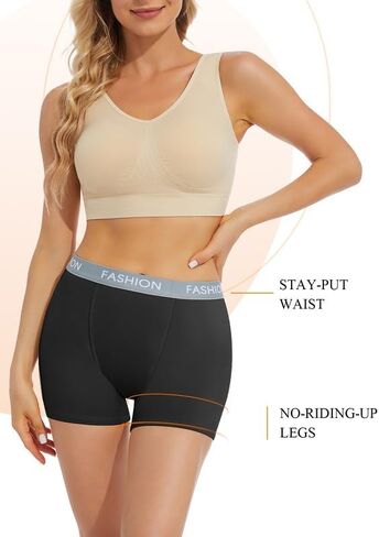 ملابس داخلية نسائية من SIMIYA سراويل داخلية قطنية ناعمة مقاس 3.34 بوصة درزة داخلية مضادة للغضب سراويل قصيرة للأولاد للنساء in Kuwait