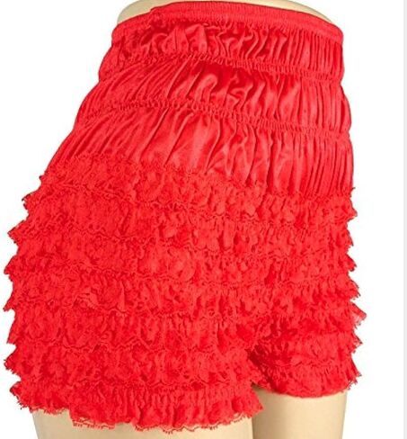 Malco Modes Short Bloomers High Waist Ruffled Petti Pants |Fluffy Shorts Christmas Lingerie & Christmas Panties (Style N20) in Kuwait