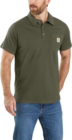 Carhartt Men's Force Relaxed Fit Midweight Short-Sleeve Pocket Polo in Saudi Arabia