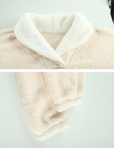 Yimoon Women’s Winter Fluffy Pajama Set Fleece Pullover Pants Loose Plush Lounge Sets Sleepwear in Kuwait