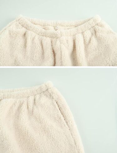 Yimoon Women’s Winter Fluffy Pajama Set Fleece Pullover Pants Loose Plush Lounge Sets Sleepwear in Kuwait