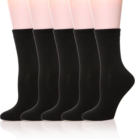SDBING Boot Socks for Women Winter Thick Warm Cotton Socks Soft Comfy Breathable Crew Socks in Kuwait