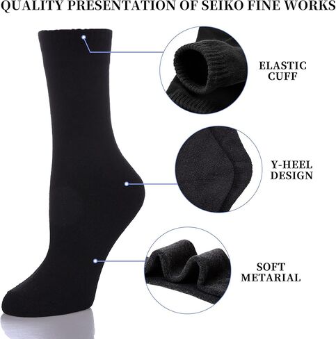 SDBING Boot Socks for Women Winter Thick Warm Cotton Socks Soft Comfy Breathable Crew Socks in Kuwait