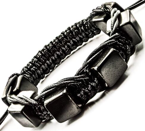 Keled Rocks Shungite Bracelet - is Made of a Black Shungite Stone Type II - It's Excellent for Grounding - When Placed in Contact with Skin absorbs The Energy of Mobile Phones NFC, 5G and etc in Kuwait