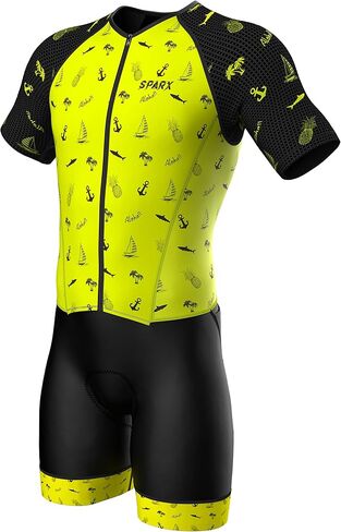 Sparx Mens Elite Aerosuit Triathlon Suit Mens Short Sleeve Tri Suit Skinsuit in Kuwait