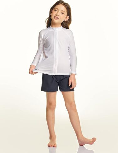 TSLA Boy's and Girl's Long Sleeve Zipper Rash Guard, UPF 50+ UV/Sun Protection Swim Shirts, Quick Dry Water Swimsuit Top in Saudi Arabia