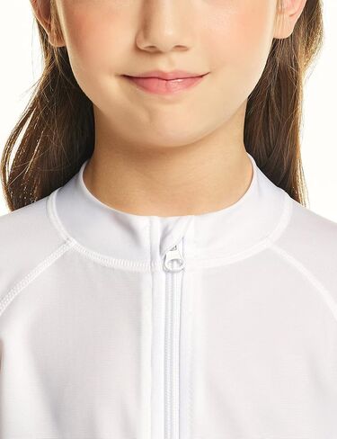 TSLA Boy's and Girl's Long Sleeve Zipper Rash Guard, UPF 50+ UV/Sun Protection Swim Shirts, Quick Dry Water Swimsuit Top in Saudi Arabia