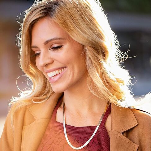 LIFETIME JEWELRY 5mm Flexible Herringbone Chain Necklace 24k Real Gold Plated in Kuwait