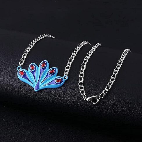 Lipeed Miraculous Jewelry Blue Peacock Necklace, Blue Snake Bangle, Anime Peripheral Jewelry Necklace Bracelet Set Movie Game Jewelry Gift for Girls in Saudi Arabia
