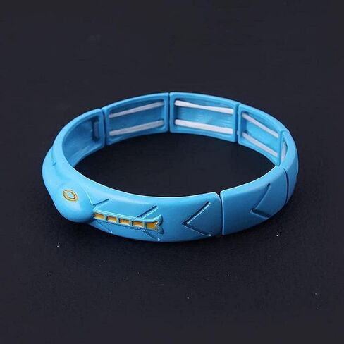 Lipeed Miraculous Jewelry Blue Peacock Necklace, Blue Snake Bangle, Anime Peripheral Jewelry Necklace Bracelet Set Movie Game Jewelry Gift for Girls in Saudi Arabia