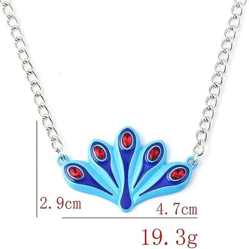 Lipeed Miraculous Jewelry Blue Peacock Necklace, Blue Snake Bangle, Anime Peripheral Jewelry Necklace Bracelet Set Movie Game Jewelry Gift for Girls in Saudi Arabia