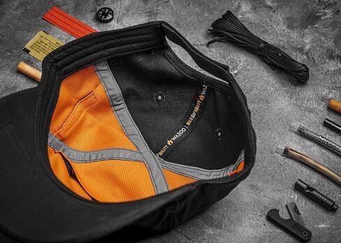 Wazoo كاش كاب | السفر، قبعة حمل تكتيكية وكل يوم | 6 جيوب مخفية للنقود والمستندات والمفاتيح والأدوات في حالات الطوارئ in Kuwait