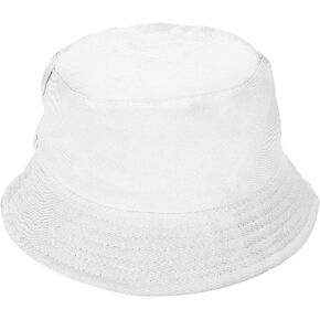 Sibba Bucket Hat Summer Fisherman Sunshade Caps Unisex Packable Hats for Women Men Sun Beach Fishing Cap Holidays Hiking Camping Shopping Outdoor 56-58cm Plain Colors, White, M in Saudi Arabia