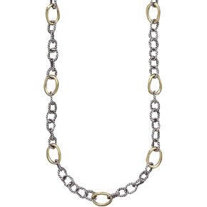 عقد سلسلة من الفضة الاسترليني الملتوية مع حلقات نحاسية 5 ملم من Waxing Poetic - 3 أطوال in Kuwait