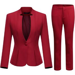 YUNCLOS Women's Business Office 1 Button Blazer Jacket and Pants Suit Set in Saudi Arabia
