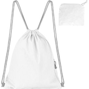 Lily queen Drawstring Backpack Sports Gym Bag Foldable Water Resistant Swim Bag for Women Men (White) in Kuwait