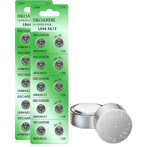 SKOANBE 20PCS AG13 LR44 A76 SR44 303 357 1.5V Button Coin Cell Battery in Kuwait