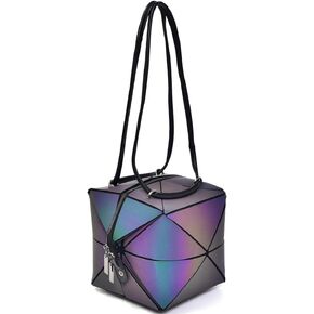 مجموعة من 3 حقائب نسائية هندسية مضيئة وحقائب يد ثلاثية الأبعاد مع محفظة من WUIOS in Kuwait