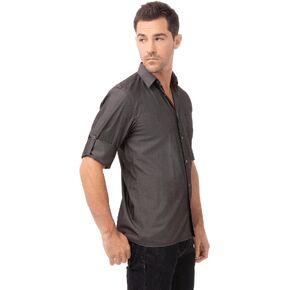 Chef Works Men's Detroit Long Sleeve Denim Shirt