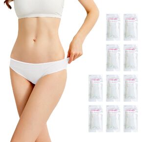 WAERTIUY Disposable Underwear for Women 100% Cotton Disposable Underwear for Travel White Women’s Disposable Panties 10 Packs in Saudi Arabia